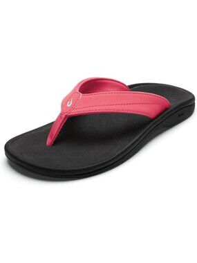 Women's Rose Pink Sandals Water Resistant Flip Flops with Arch Support Comfort